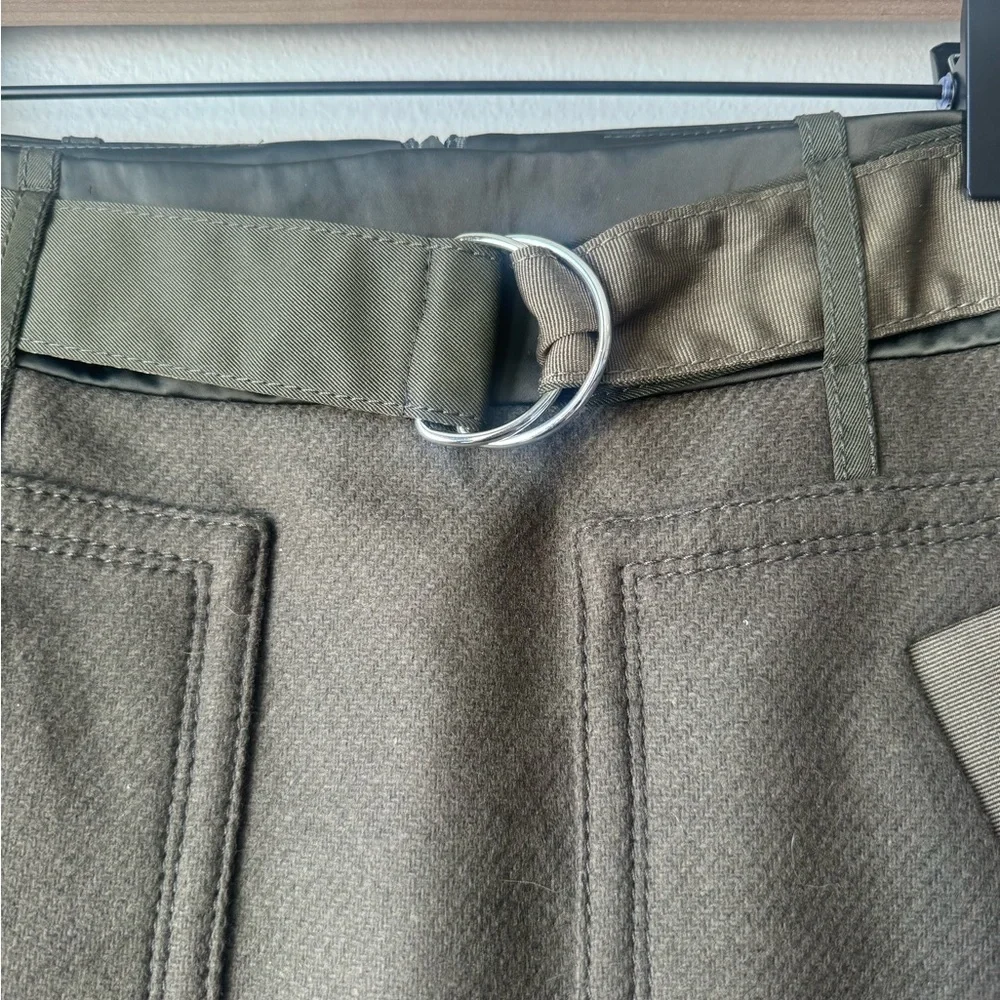 Hugo Boss Olive Green Wool Blend Skirt